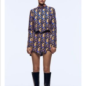 Zara print mini skirt
